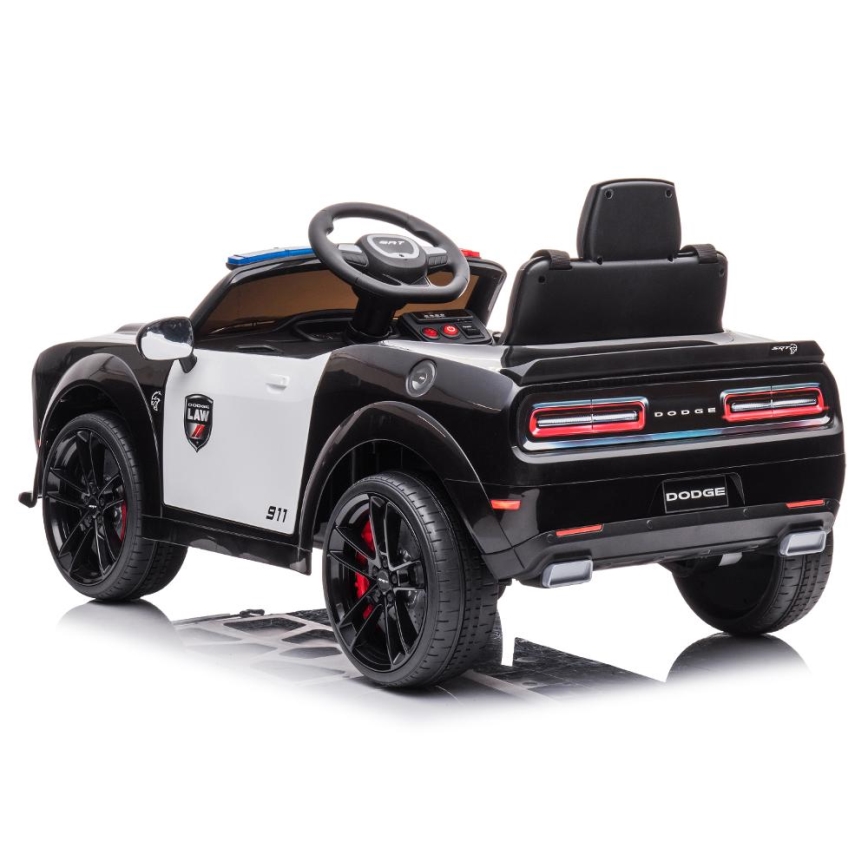 Elbil Dodge Challenger Politibil 50W/4500 mAh  sort/hvid