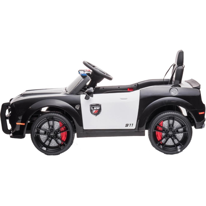 Elbil Dodge Challenger Politibil 50W/4500 mAh  sort/hvid