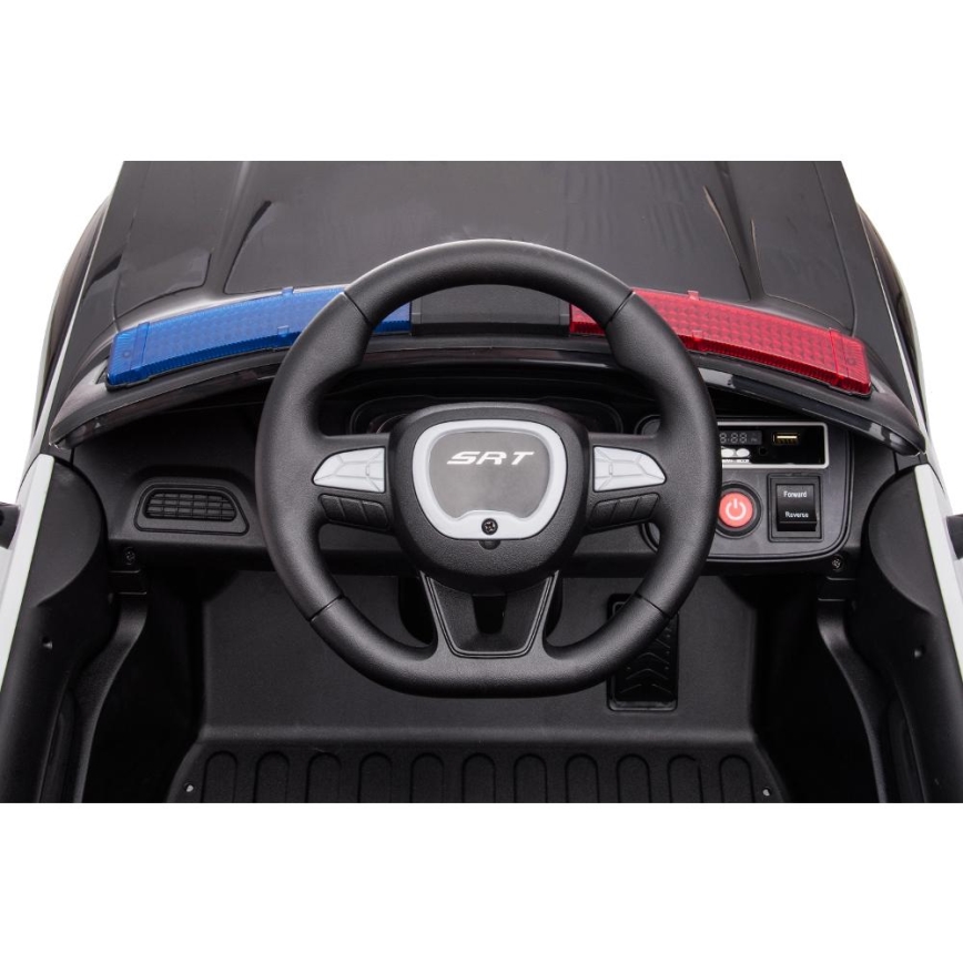 Elbil Dodge Challenger Politibil 50W/4500 mAh  sort/hvid
