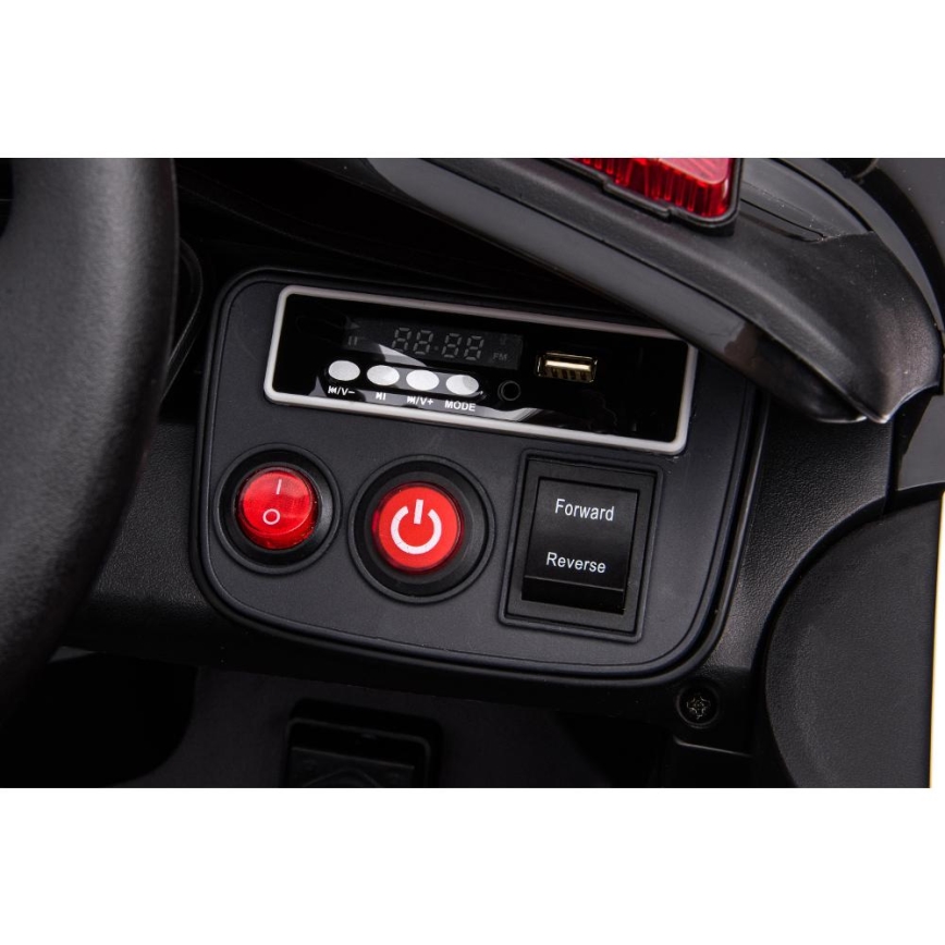 Elbil Dodge Challenger Politibil 50W/4500 mAh  sort/hvid
