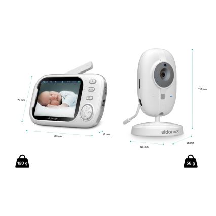 ELDONEX EBM-1010-WH - Babyalarm 5V/2000 mAh