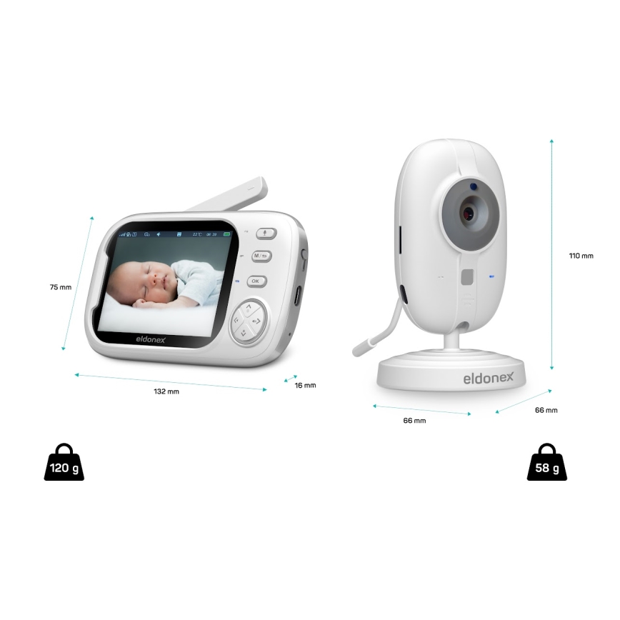 ELDONEX EBM-1010-WH - Babyalarm 5V/2000 mAh