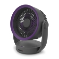 ELDONEX ESF-1010-GY - Bordventilator genopladelig 9W/5V 4000 mAh grå