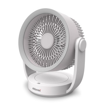 ELDONEX ESF-1010-WH - Bordventilator genopladelig 9W/5V 4000 mAh hvid