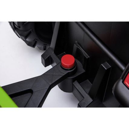 Eldrevet traktor med trailer 2x30W/7000 mAh sort/grøn + fjernbetjening