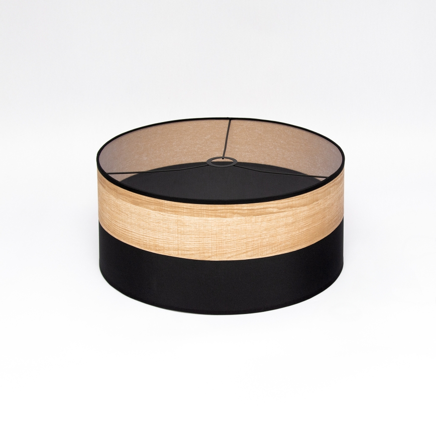 Elegant pendel ALBA med kabelophæng — 1xE27/15W/230V, Ø 45 cm, sort/brun