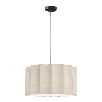 Elegant WAVY-pendel på wire 1xE27/14W/230V, beige