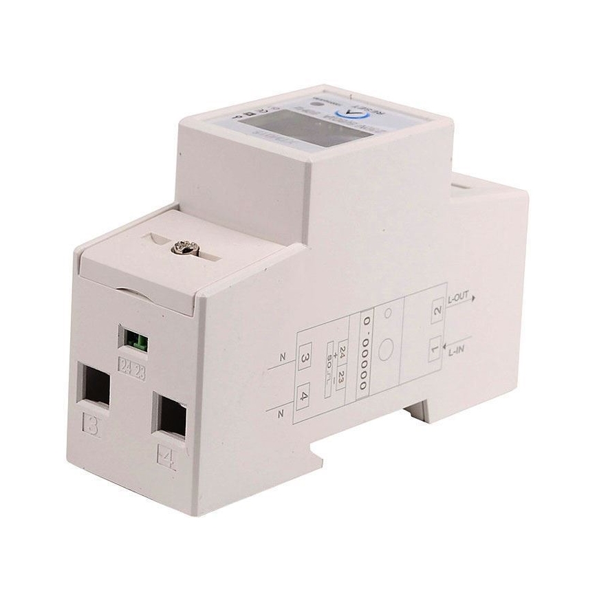Elektricitetsmåler til DIN-skinne enkeltfaset DDS015