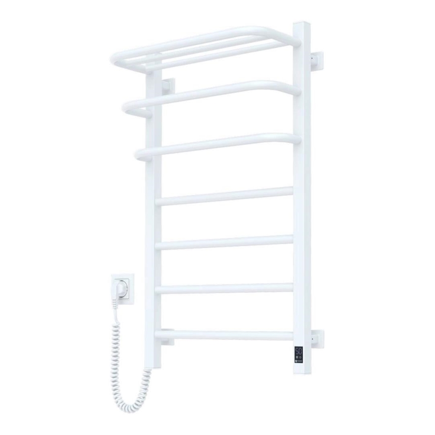 Elektrisk badeværelsesradiator m. termostat FORTIS 350W/230V 80,6 cm IP44 hvid venstre kantet