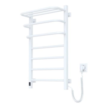Elektrisk badeværelsesradiator med termostat FORTIS 350W/230V 80,6 cm IP44 hvid højre