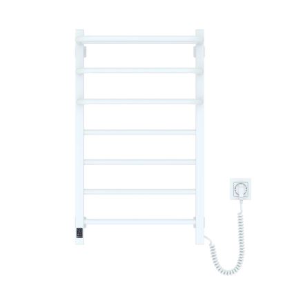 Elektrisk badeværelsesradiator med termostat FORTIS 350W/230V 80,6 cm IP44 hvid højre