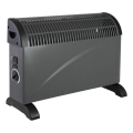 Elektrisk direktevarmer/konvektor SONDO 750/1250/2000W/230V sort