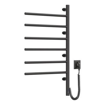 Elektrisk drejbar håndklædetørrer med termostat ARABESQUE 105W 82x49 cm sort