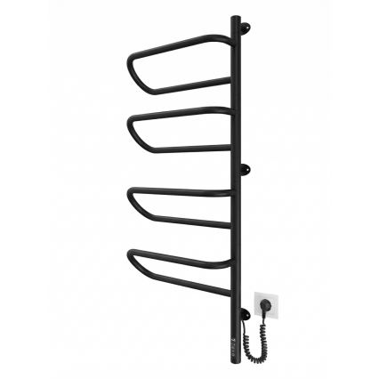 Elektrisk drejbar håndklædetørrer ELECTRA 120W/230V 102,5x44,5 cm rustfrit stål/sort højre