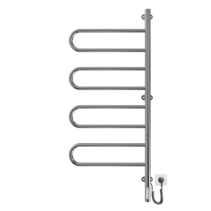 Elektrisk drejelig håndklædetørrer TRISTAR 105W/230V 100x44,5cm IP44 rustfrit stål/blank krom