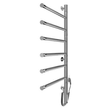 Elektrisk drejelig håndklædetørrer VEER 80W/230V 80x44,5 cm rustfrit stål/blank krom