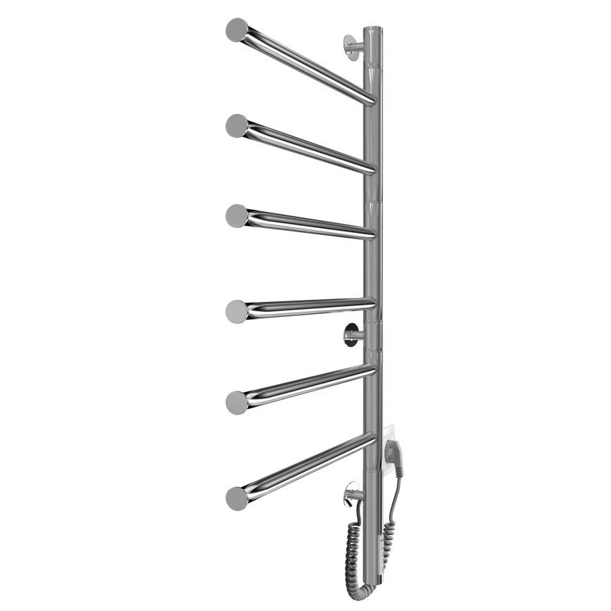 Elektrisk drejelig håndklædetørrer VEER 80W/230V 80x44,5 cm rustfrit stål/blank krom