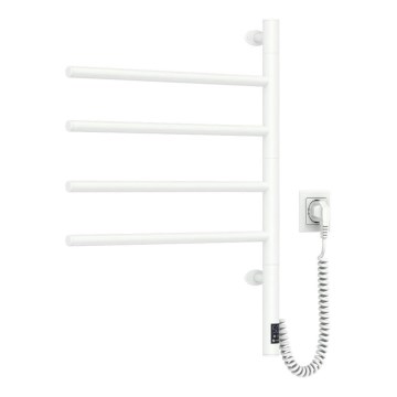 Elektrisk håndklædeholder m. termostat drejelig ARABESQUE 150W/230V 64,6 cm IP44 hvid