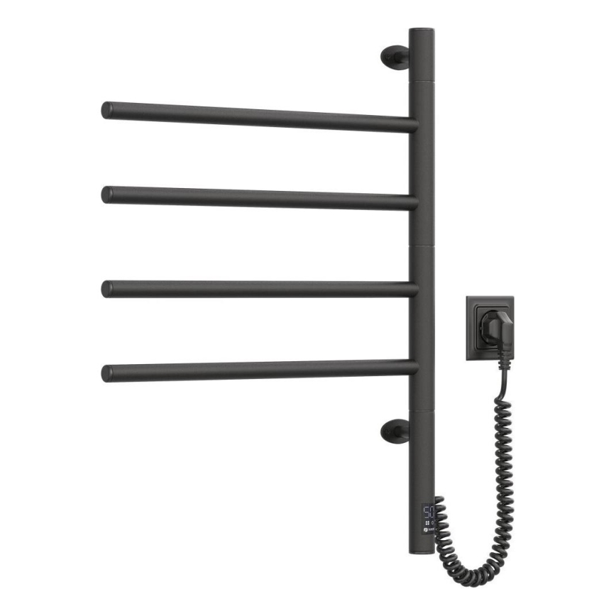 Elektrisk håndklædeholder m. termostat drejelig ARABESQUE 150W/230V 64,6 cm IP44 sort