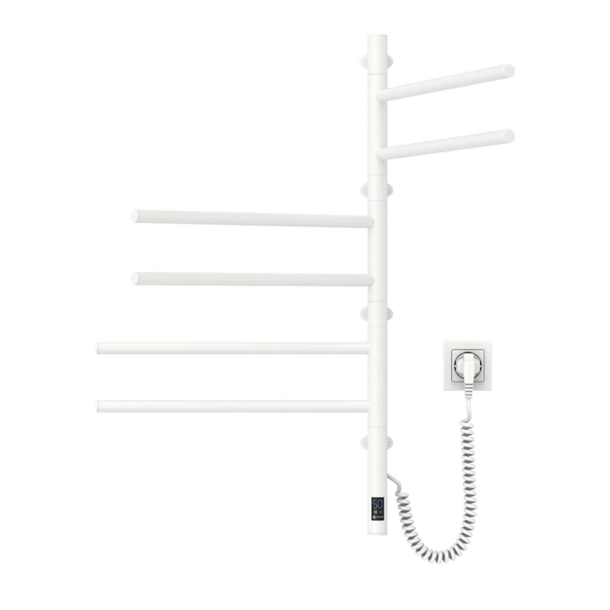 Elektrisk håndklædeholder m. termostat drejelig ARABESQUE 196W/230V 81,8 cm IP44 hvid