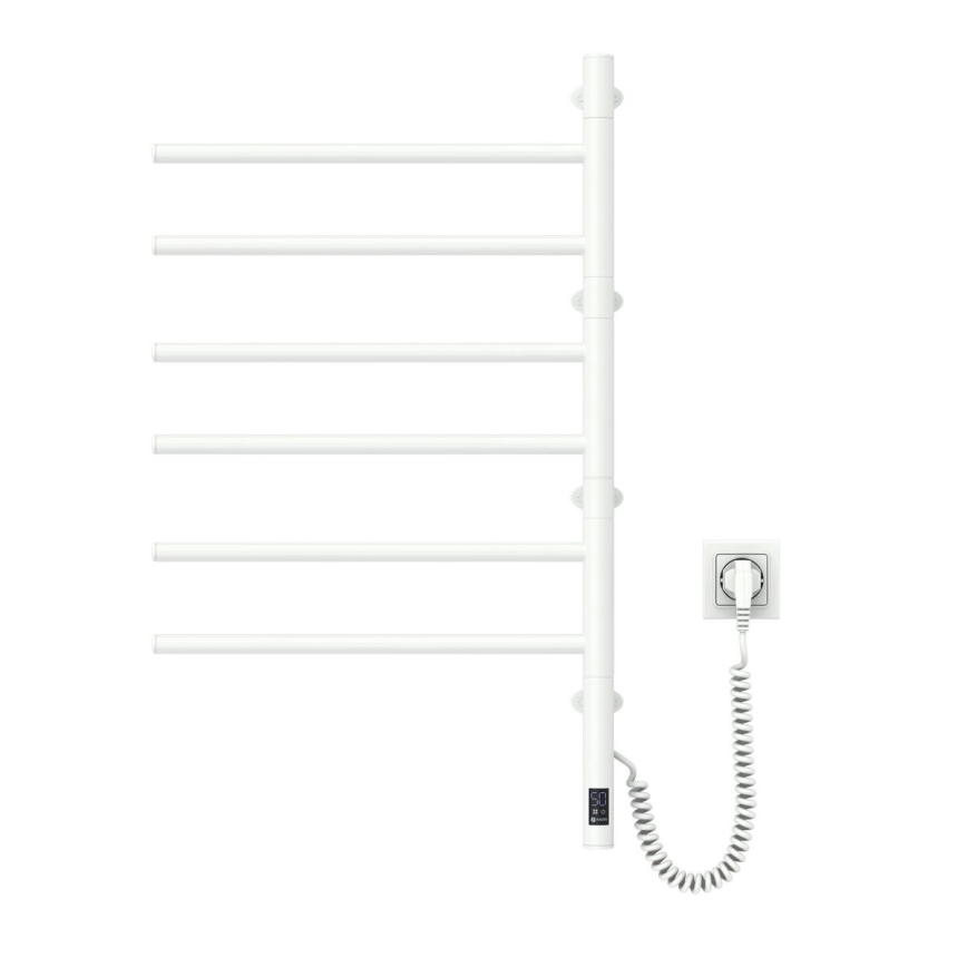 Elektrisk håndklædeholder m. termostat drejelig ARABESQUE 196W/230V 81,8 cm IP44 hvid