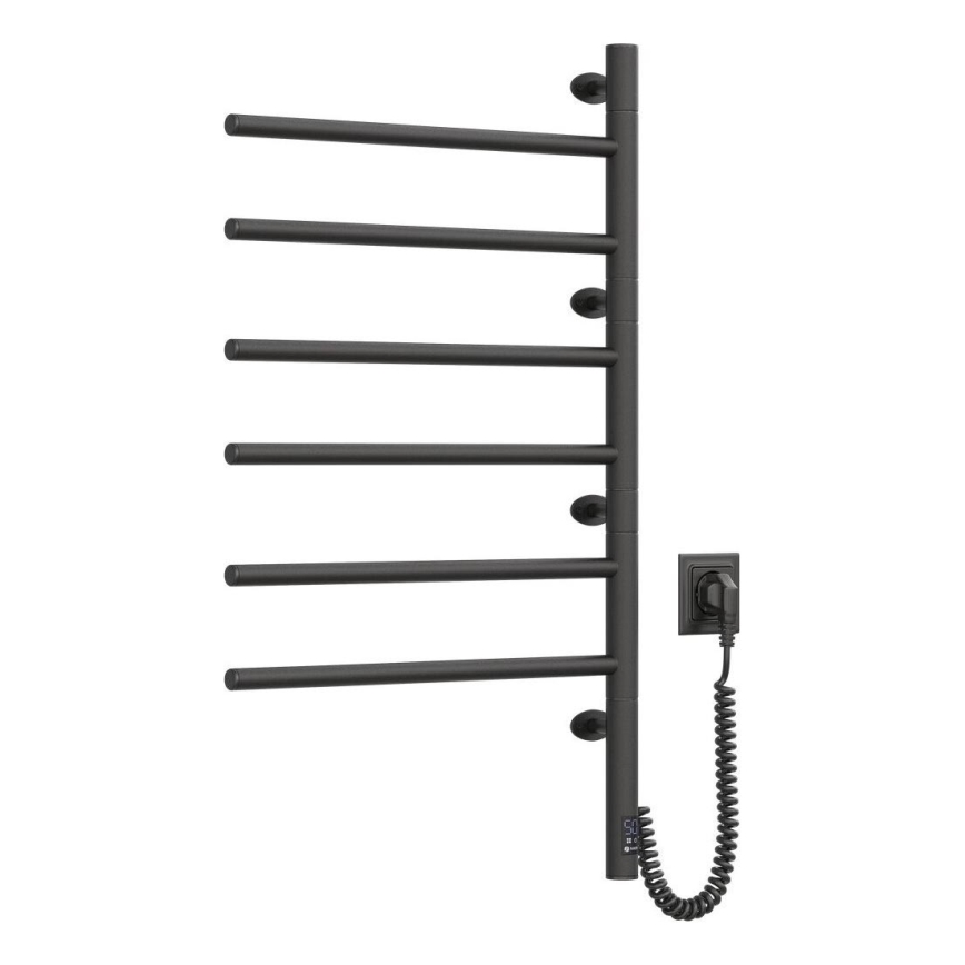 Elektrisk håndklædeholder m. termostat drejelig ARABESQUE 196W/230V 81,8 cm IP44 sort