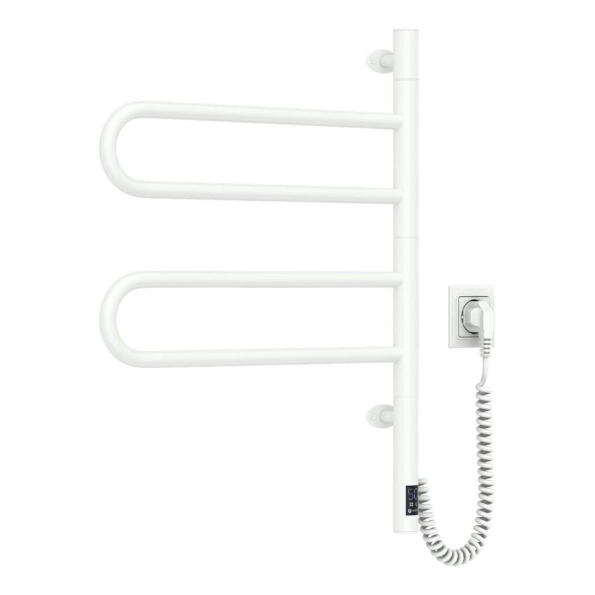 Elektrisk håndklædeholder m. termostat drejelig FOUETTE 128W/230V 64,6 cm IP44 hvid