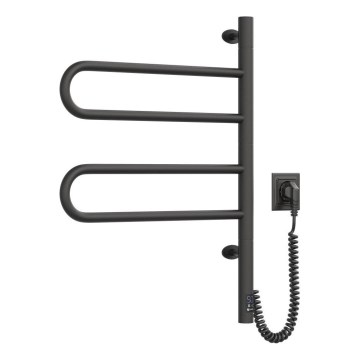 Elektrisk håndklædeholder m. termostat drejelig FOUETTE 128W/230V 64,6 cm IP44 sort