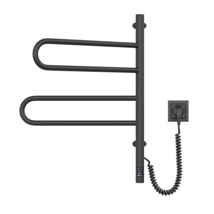 Elektrisk håndklædeholder m. termostat drejelig FOUETTE 128W/230V 64,6 cm IP44 sort