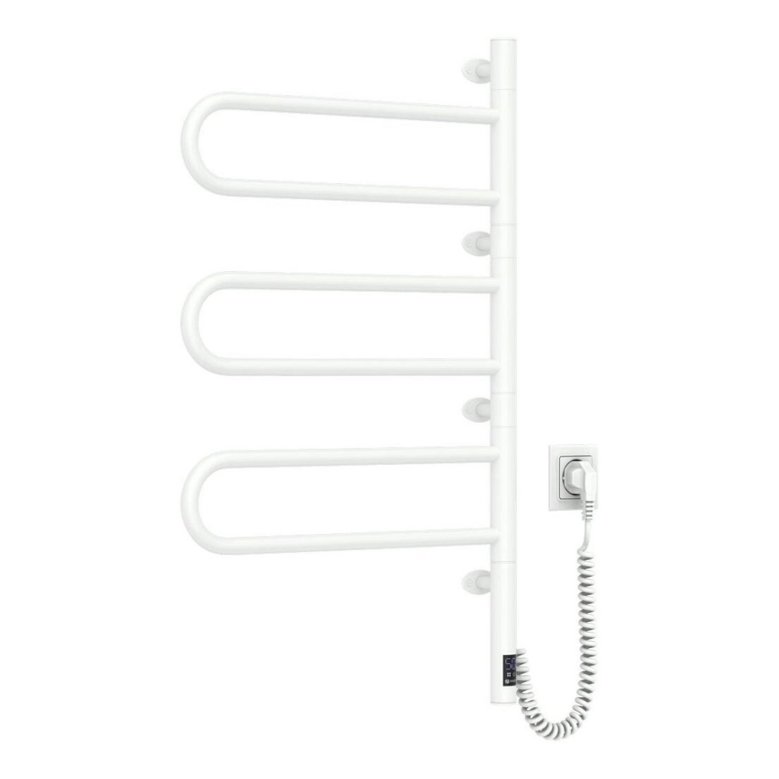 Elektrisk håndklædeholder m. termostat drejelig FOUETTE 185W/230V 81,8 cm IP44 hvid