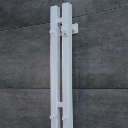Elektrisk håndklædeholder m. termostat SILOUETTE 187W/230V 120,6 cm IP44 hvid højre kantet