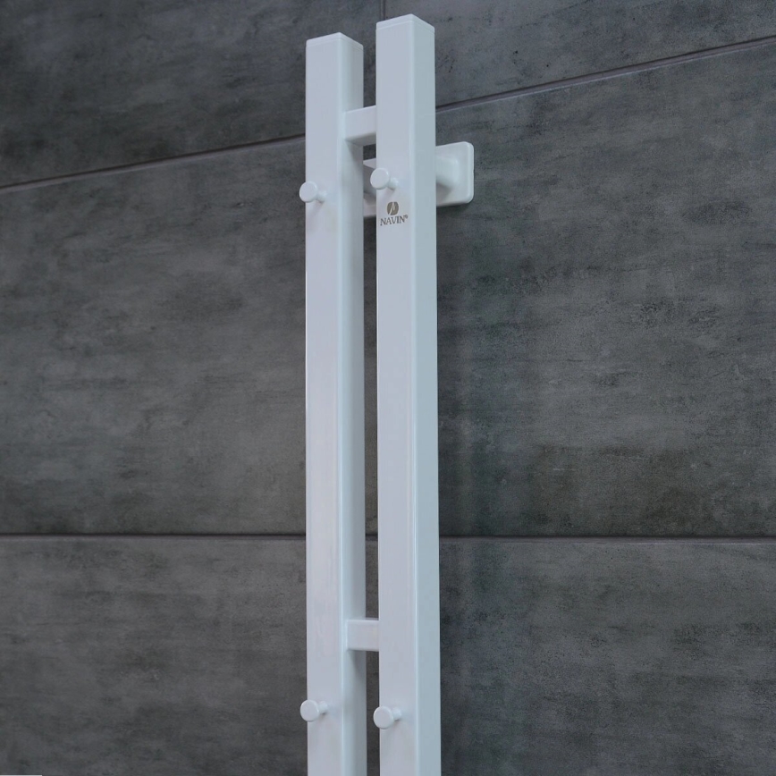 Elektrisk håndklædeholder m. termostat SILOUETTE 187W/230V 120,6 cm IP44 hvid højre kantet