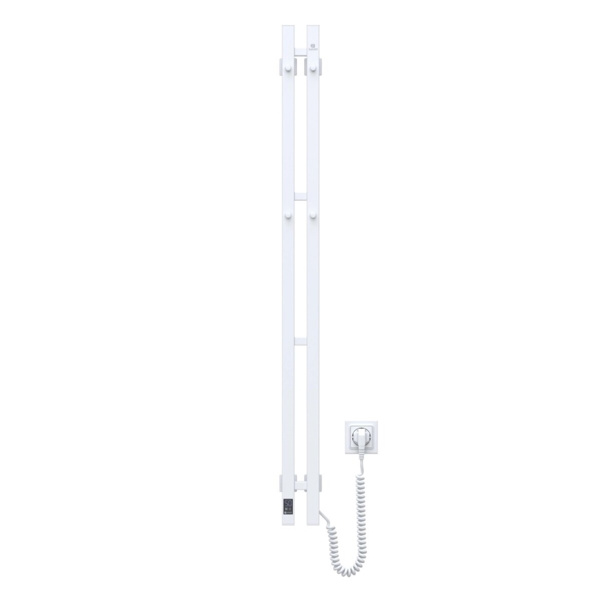 Elektrisk håndklædeholder m. termostat SILOUETTE 187W/230V 120,6 cm IP44 hvid højre kantet