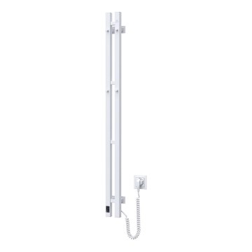 Elektrisk håndklædeholder m. termostat SILOUETTE 187W/230V 120,6 cm IP44 hvid højre kantet