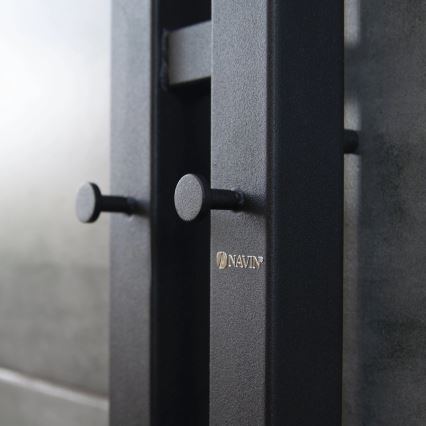 Elektrisk håndklædeholder m. termostat SILOUETTE 187W/230V 120,6 cm IP44 sort højre kantet