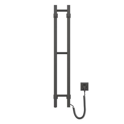 Elektrisk håndklædeholder SILOUETTE 187W/230V 101,1 cm IP44 sort højre kantet