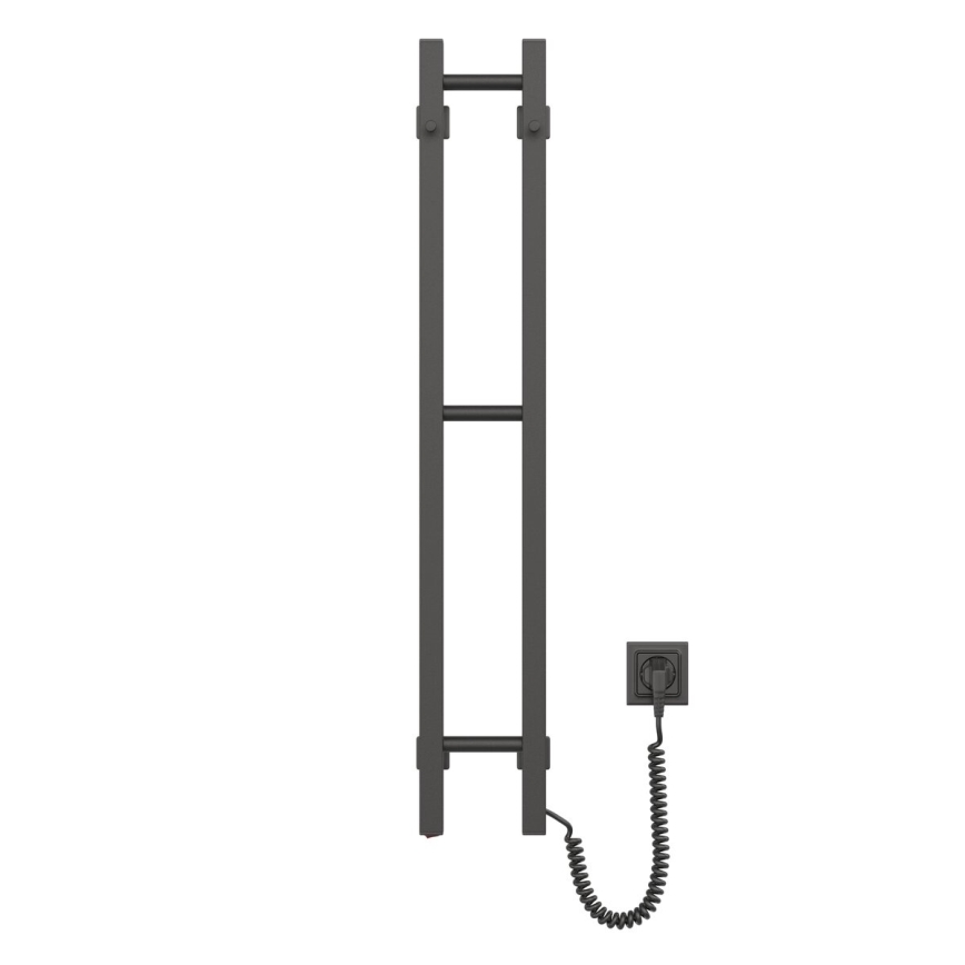 Elektrisk håndklædeholder SILOUETTE 187W/230V 101,1 cm IP44 sort højre kantet