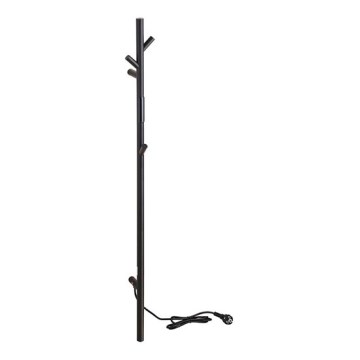 Elektrisk håndklædetørrer, 118 cm, 30 W, sort
