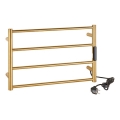 Elektrisk håndklædetørrer 56 x 37 cm, 36 W, rustfrit stål/guld