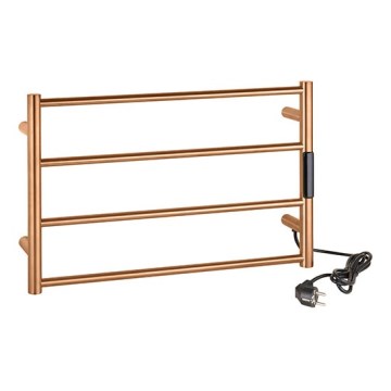 Elektrisk håndklædetørrer 56x37 63W rustfrit stål/kobber