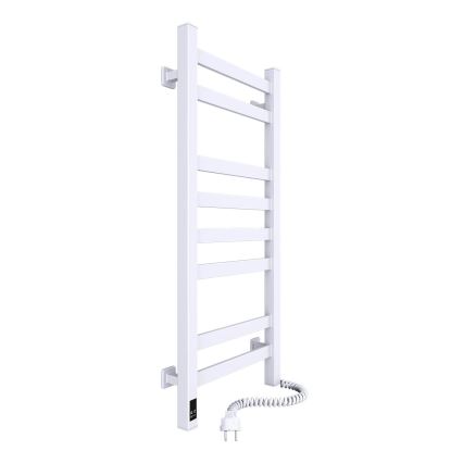 Elektrisk håndklædetørrer med termostat AVANGARD 105W 80x36 cm hvid højre