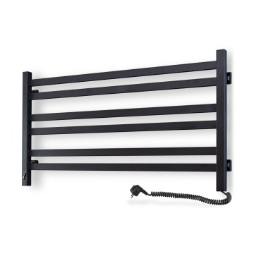 Elektrisk håndklædetørrer med termostat AVANGARD 181W 50x90 cm sort højre