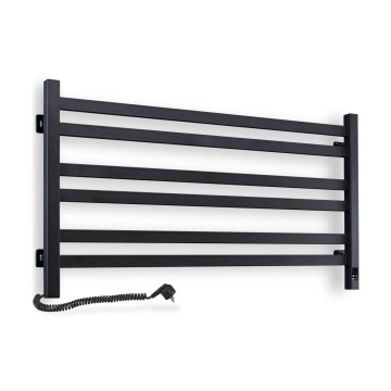 Elektrisk håndklædetørrer med termostat AVANGARD 181W 50x90 cm sort venstrevendt