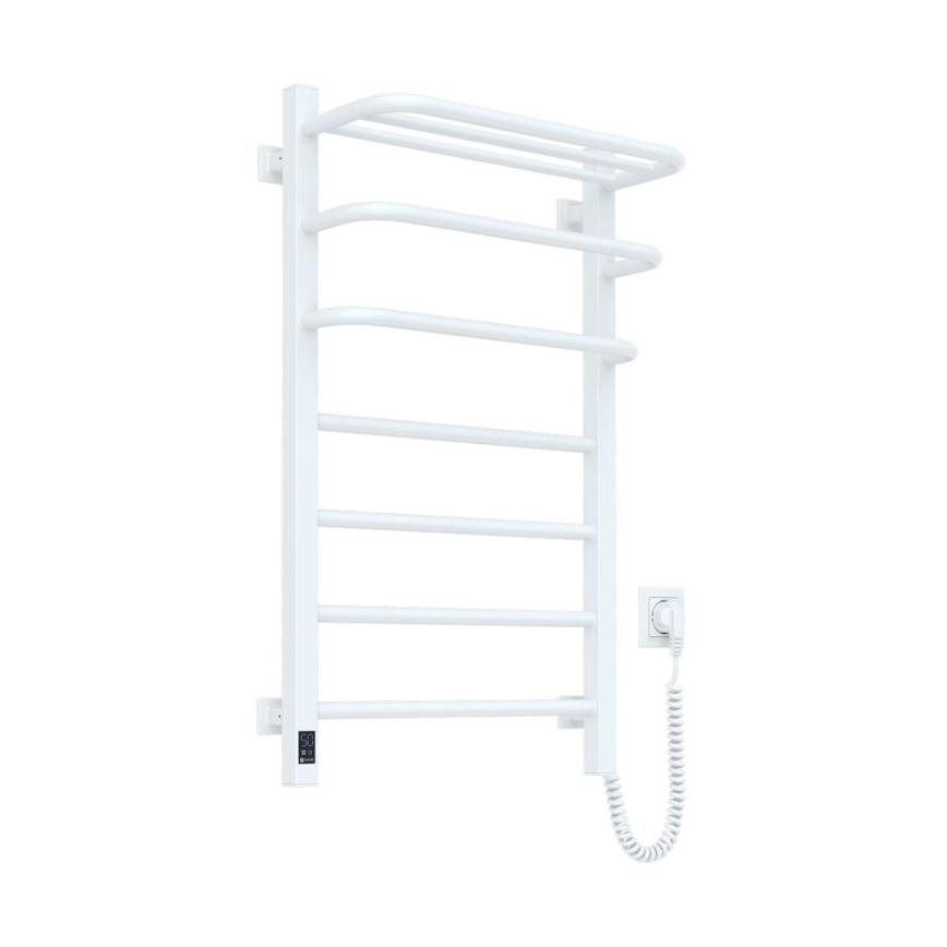 Elektrisk håndklædetørrer med termostat FORTIS, 155 W, 80 x 48 cm, hvid, højrevendt