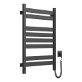 Elektrisk håndklædetørrer med termostat LARGO 168 W 80 x 50 cm, sort, højrevendt