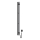 Elektrisk håndklædetørrer med termostat SILOUETTE 106W 150x9 cm, sort, højre