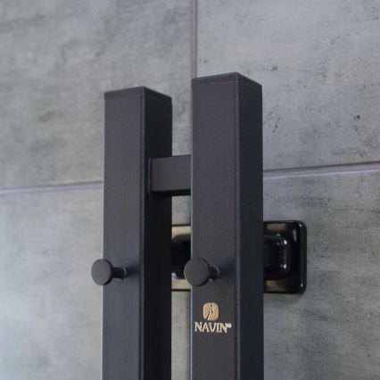 Elektrisk håndklædetørrer med termostat SILOUETTE 200W/230V 150,6 cm IP44, sort, højre