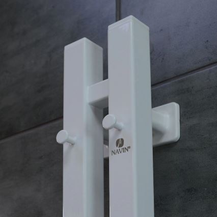 Elektrisk håndklædetørrer med termostat SILOUETTE 200W/230V 150,6 cm IP44 hvid højre