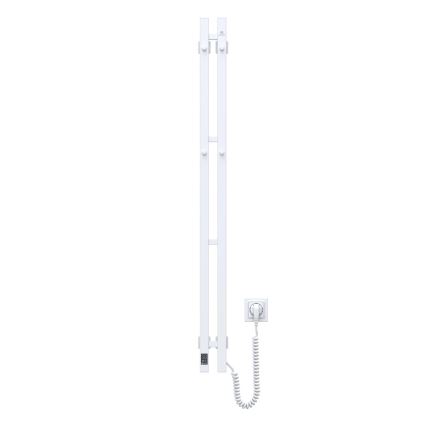 Elektrisk håndklædetørrer med termostat SILOUETTE 187W/230V 120,6 cm IP44 hvid højre firkantet