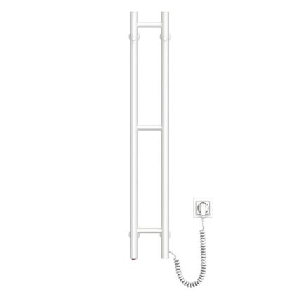Elektrisk håndklædetørrer SILOUETTE 46W 100x16 cm hvid højre